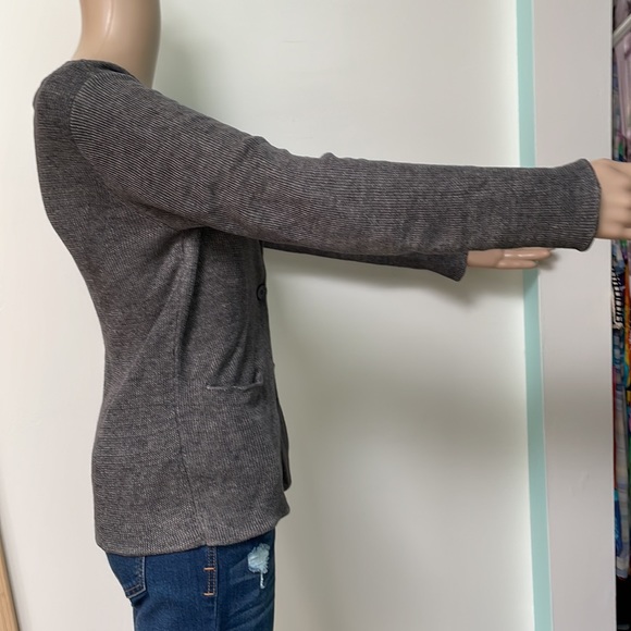 Eileen Fischer cardigan Grey Linen knit Blazer - Picture 7 of 9